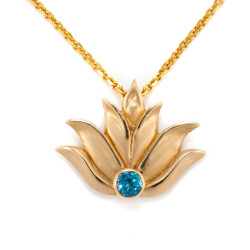 Lotus Pendant - 14k Yellow Gold