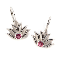 Lotus Earrings - 14k White Gold