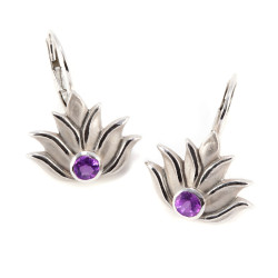 Lotus Earrings - Sterling Silver