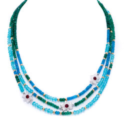 Perlina Triple Strand Necklace - Tranquility