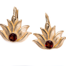 Lotus Earrings - 14k Yellow Gold