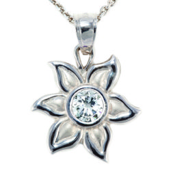 Fiore Pendant-14K White Gold