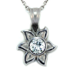 Fiore Pendant-Petite-14K White Gold