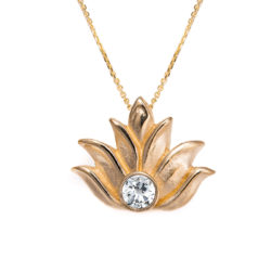 Lotus Pendant – Petite – Yellow Gold