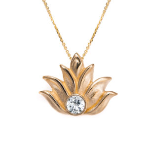 Lotus Pendant – Petite – Yellow Gold