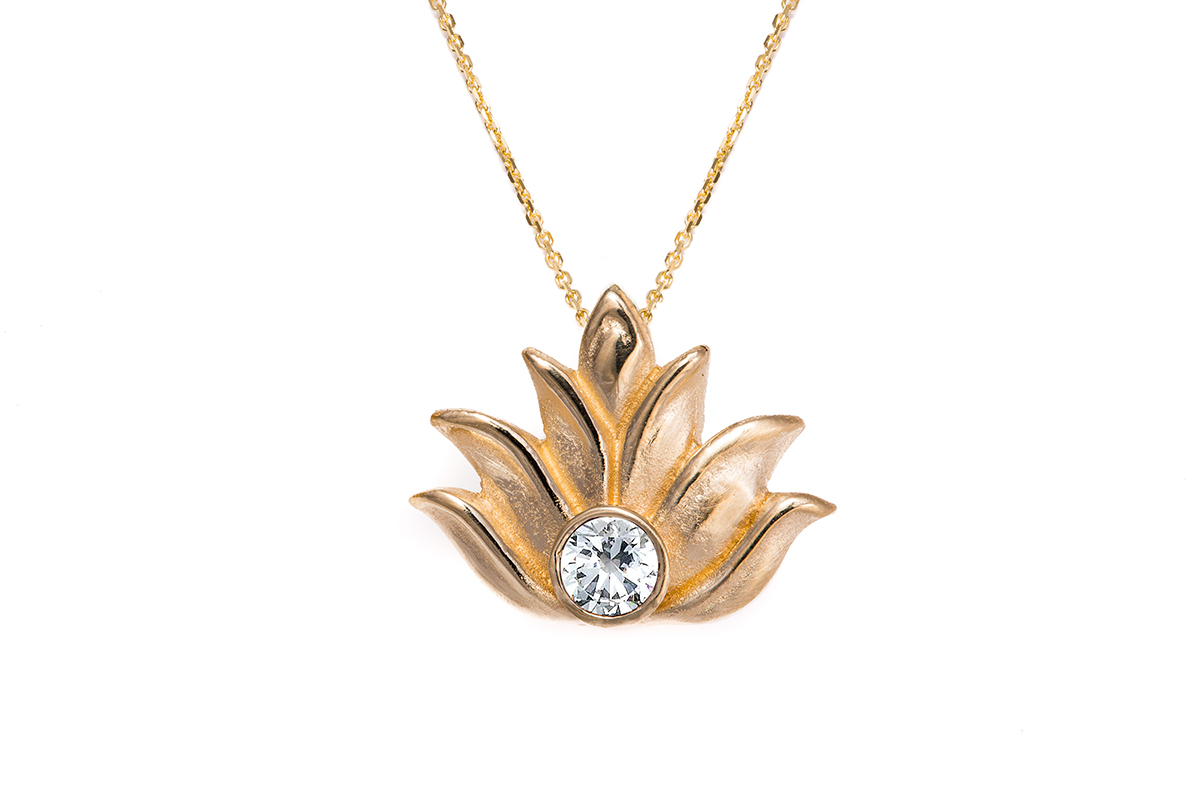 Gold Lotus Necklace