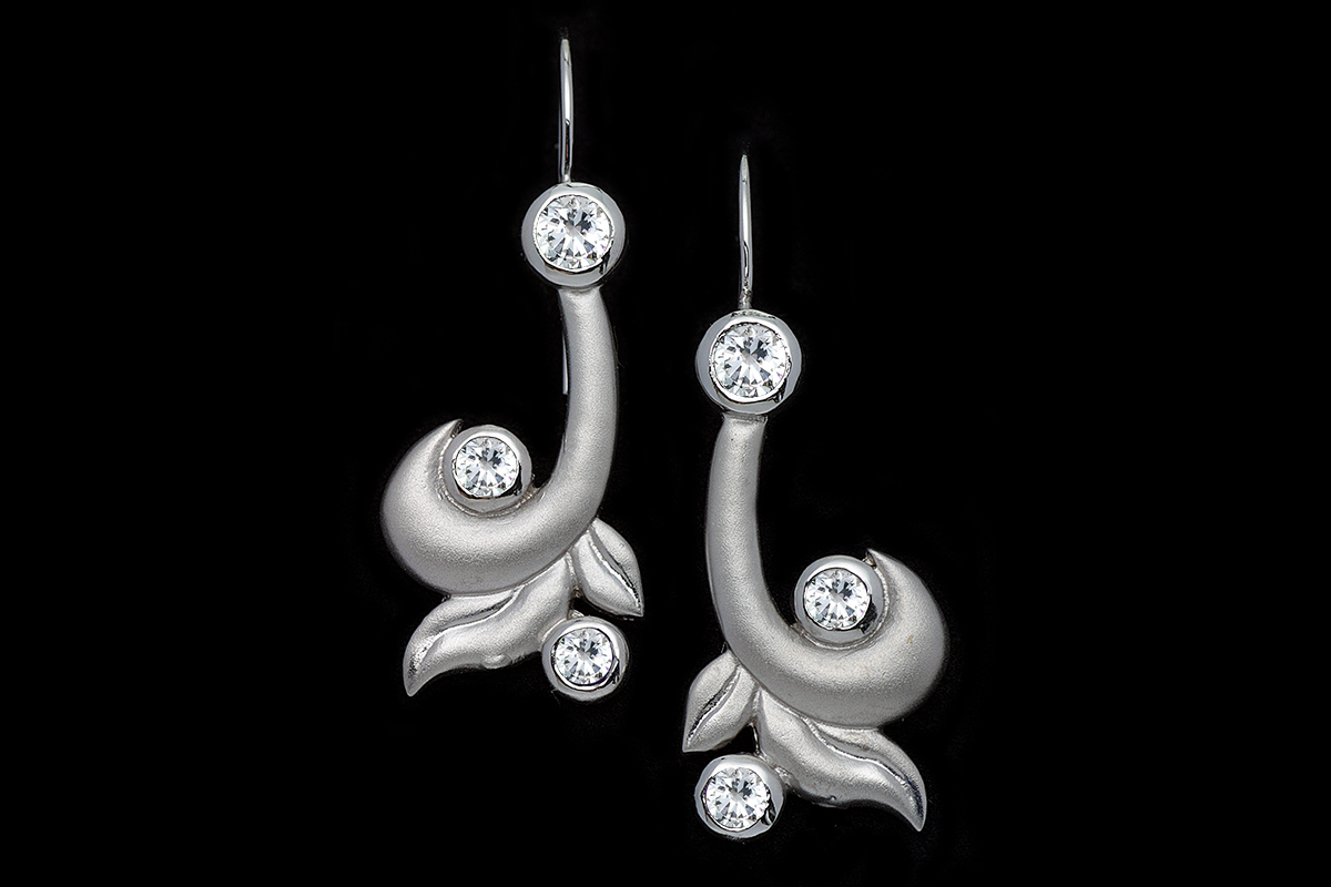 Lotus Earrings – 14k White Gold | Andrea LoPresti